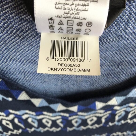 BCBGMaxAzria Hailee Dress Size Medium Blue Gray Silk Cotton Tapestry Jacquard - Picture 10 of 11